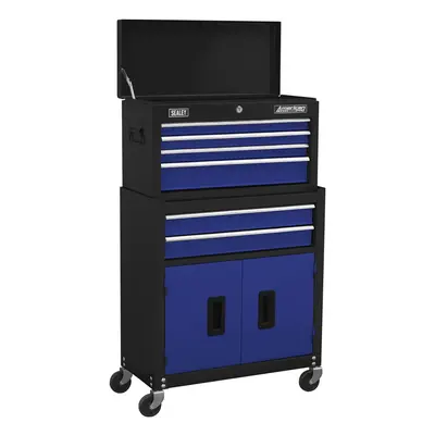 Sealey AP22B Topchest & Rollcab Combination 6 Drawer With Ball-Bearing Slides - Blue