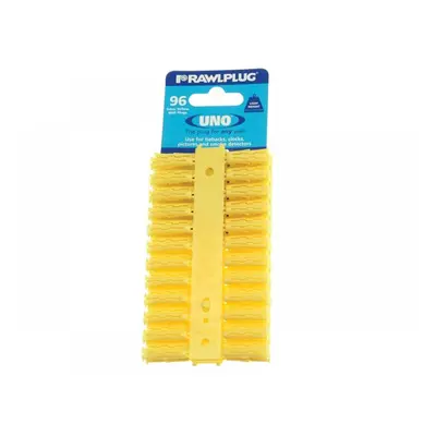 Rawlplug R-U1-YEL-96-C Yellow Uno® Plugs 5 X 24Mm (Card 96)