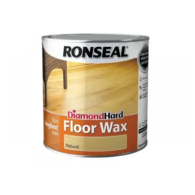 Ronseal 34960 Diamond Hard Floor Wax Natural 2.5 Litre