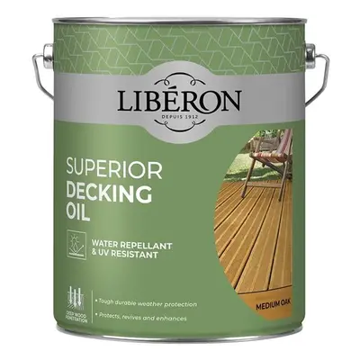 Liberon Superior Decking Oil Medium Oak 5 Litre 126107