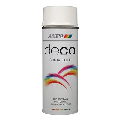 Motip® 01627 Deco Spray Paint High Gloss Ral 9016 Brilliant White 400Ml