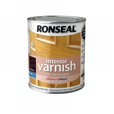 Ronseal 36841 Interior Varnish Quick Dry Satin Walnut 750Ml