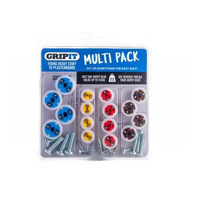 Gripit GPMULTIPK Plasterboard Fixings Multi Pack 16 Piece Clam Pack