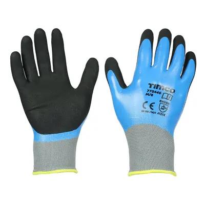 Timco 770446 Waterproof Grip Gloves - Sandy Nitrile Foam Coated Polyester Medium