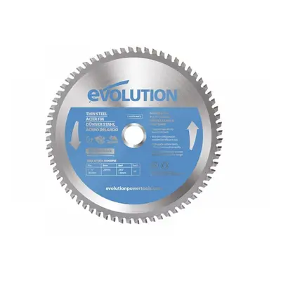 Evolution T185TCT-68CS Thin Steel Cutting Circular Saw Blade 185 X 20Mm X 68T