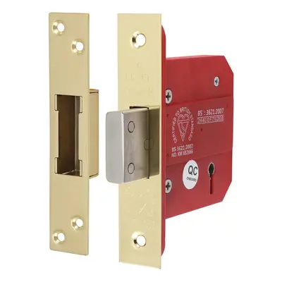 Timco 675157 5 Lever British Standard Deadlock - Electro Brass 78Mm Box 1