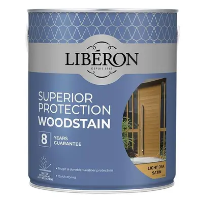 Liberon Superior Protection 8 Year Woodstain Light Oak Satin 2.5 Litre 126150