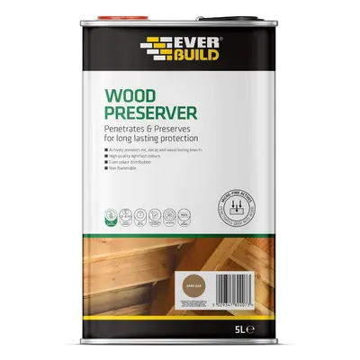 Everbuild Dark Oak Wood Preserver 5L