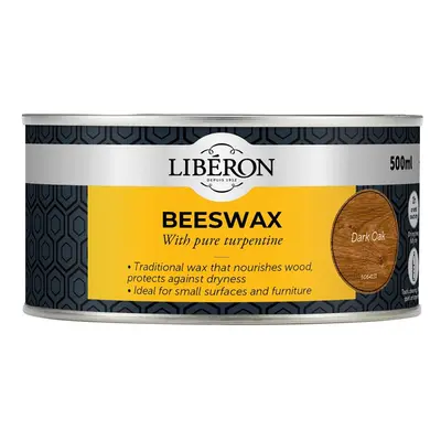 Liberon 126898 Beeswax Paste Dark Oak 500Ml