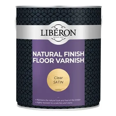 Liberon 126855 Natural Finish Floor Varnish Clear Satin 2.5 Litre