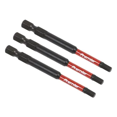 Sealey AK8262 Hex 4Mm Impact Power Tool Bits 75Mm - 3Pc