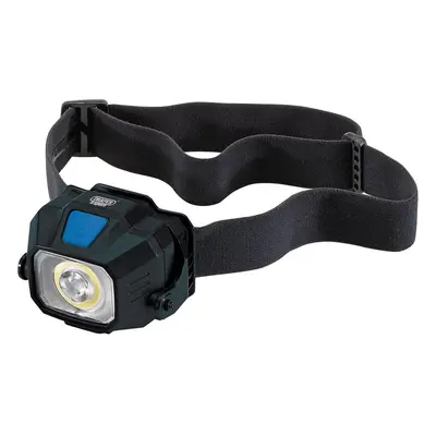 Draper Expert 65689 Cob/Smd Led Wireless/Usb Rechargeable Head Torch 6W 400 Lumens Usb-C Cable S