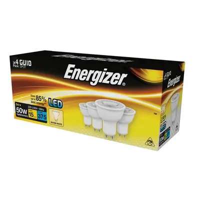 Energizer® S14425 Led Gu10 50° Non-Dimmable Bulb Warm White 345 Lm 4.2W (Pack 4)