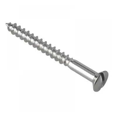 Forgefix FPRAH440CP Multi-Purpose Screw Sl Raised Head Chrome Plated 4.0 X 40Mm Forgepack 20