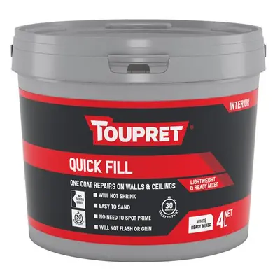 Toupret Quick Fill (Interior) - 4 Litre TTREDLP04GB