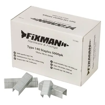 Fixman 701969 Type 140 Staples 5000Pk 10.55 X 10 X 1.26Mm Each 5000