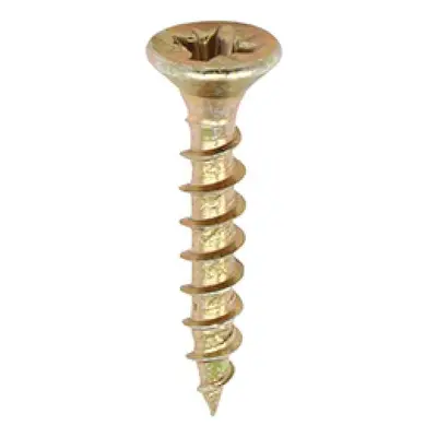 Timco 30012CLAF Classic Multi-Purpose Screws - Pz - Double Countersunk - Yellow 3.0 X 12 Box 200