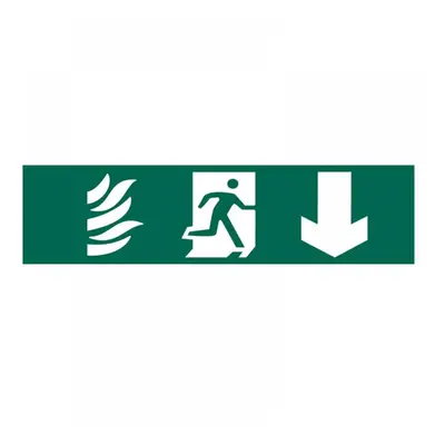 Scan 5203 Running Man Arrow Down - Pvc Sign 200 X 50Mm