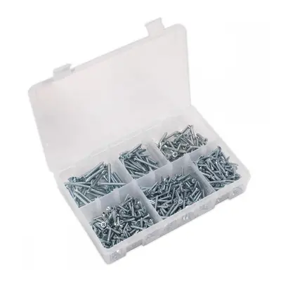 Sealey AB062STCS Self-Tapping Screw Assortment Din 7982 510Pc Countersunk Pozi Zinc