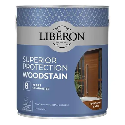 Liberon Superior Protection 8 Year Woodstain Mahogany Satin 2.5 Litre 126153