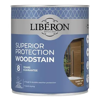 Liberon Superior Protection 8 Year Woodstain Dark Oak Satin 750Ml 126146