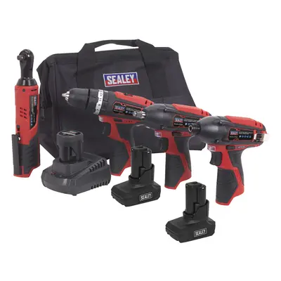 Sealey CP1200COMBOB Sv12 Series 4 X 12V Cordless Power Tool Combo Kit