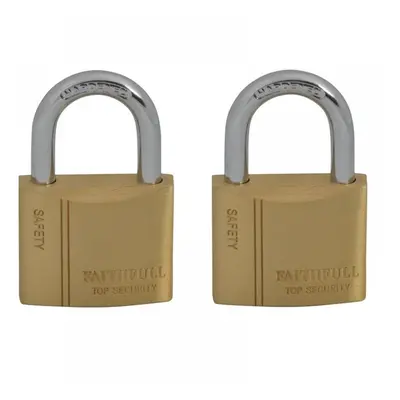 Faithfull BC04 Brass Padlock Keyed Alike 2 X 40Mm