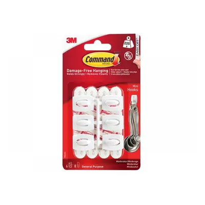 Command™ 17006 White Mini Hooks (Pack 6)