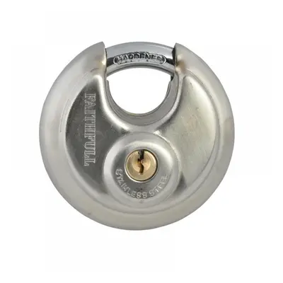 Faithfull DP9070 Stainless Steel Discus Padlock 70Mm