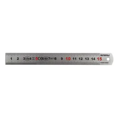 Faithfull Matt Silver Measuring Rule 150Mm