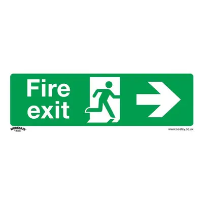 Sealey SS24V10 Safe Conditions Safety Sign - Fire Exit (Right) - Self-Adhesive Vinyl - Pack Of 1