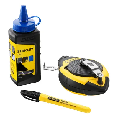 Stanley 0-47-681 Fatmax Chalk Line & Blue Builders Chalk 30M