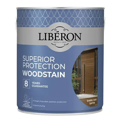 Liberon Superior Protection 8 Year Woodstain Dark Oak Satin 2.5 Litre 126152