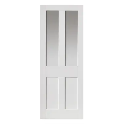 JB Kind Rushmore White Clear Glazed Internal Door 35 X 1981 X 762