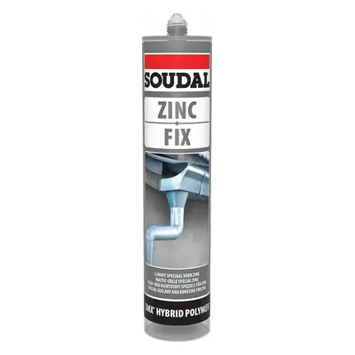 Soudal Zinc Fix Adhesive Zinc Grey 290Ml cartridge 12