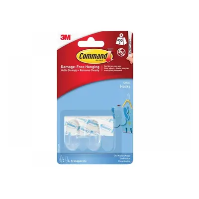 Command™ 17092CLR Clear Hooks With Clear Strips Small (Pack 2)