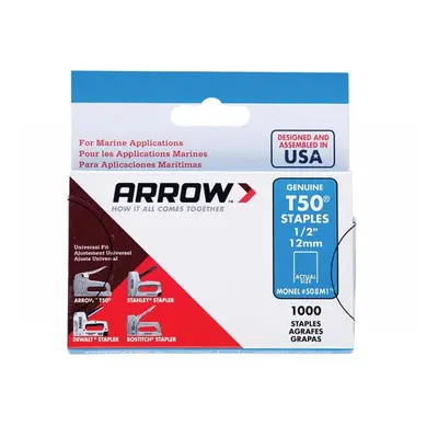 Arrow A505M1 T50M 505M Monel Staples 8Mm ( 5/16In) (Box 1000)