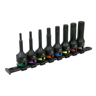 Sealey AK56004 Spline Impact Socket Bit Set 8Pc 1/2inSq Drive