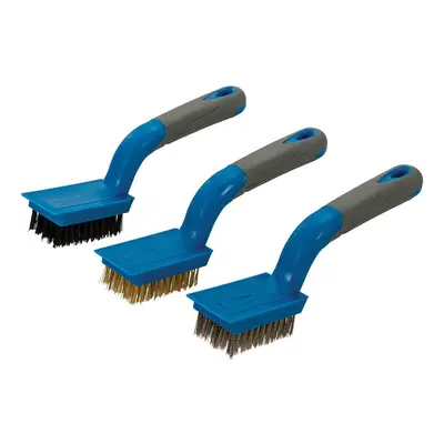 Silverline 596171 Medium Wire Brush Set 3Pce 5 Row Each 1