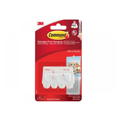 Command™ 17066 White Micro Hooks (Pack 3)