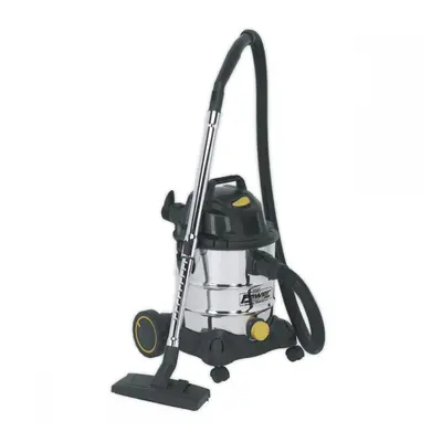 Sealey PC200SD110V Vacuum Cleaner Industrial Wet & Dry 20L 1250W/110V Stainless Drum