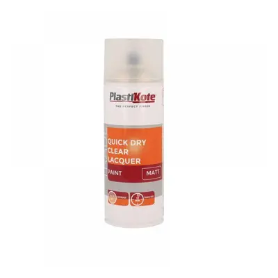 Plastikote 071003 Trade Quick Dry Clear Lacquer Spray Matt 400Ml