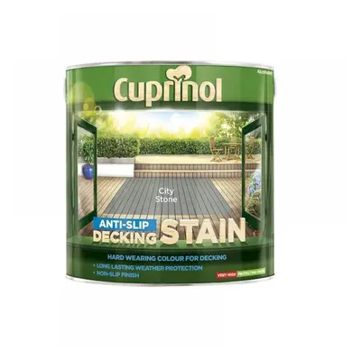 Cuprinol 5122408 Anti-Slip Decking Stain City Stone 2.5 Litre