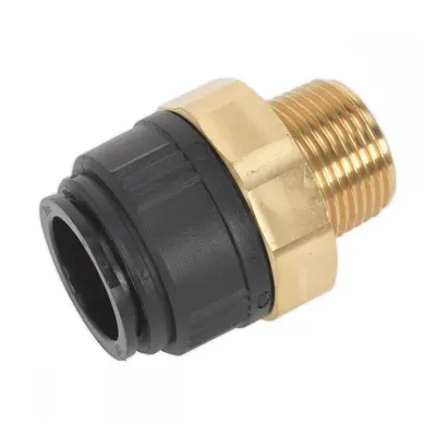 Sealey CAS28BSA Straight Adaptor 28Mm X 1inBspt Brass (John Guest Speedfit® - Mm012808N)