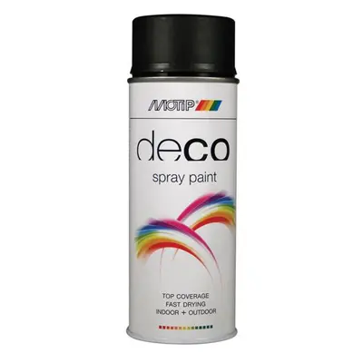 Motip® 01601 Deco Spray Paint Matt Ral 9005 Deep Black 400Ml