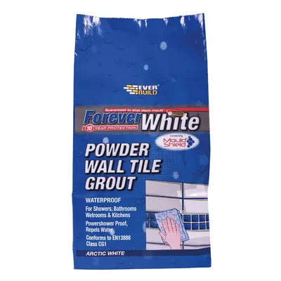 Everbuild F/White Pow Wall Tile Grout New Bag 1.2Kg