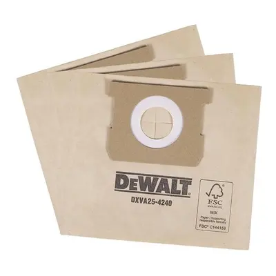 Dewalt Vacuum Dxva25-4240 Dust Bag (Pack 3) DXVA25-4240