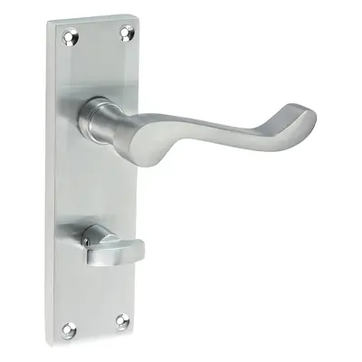 Timco Victorian Scroll Bathroom Handles - Satin Chrome Blister Pack 1 200355