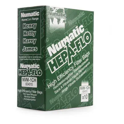 Numatic Nvm-1Ch 604015 Hepa-Flo High Efficiency Filter Bags (Pack Of 10)