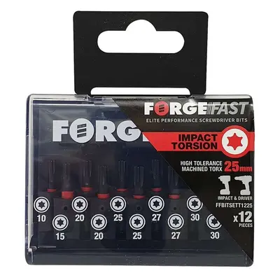 Forgefast FFBITSETT1225 Impact Bit Set - Torx 25Mm - 12 Piece Assorted (Kit Of 12Pc)